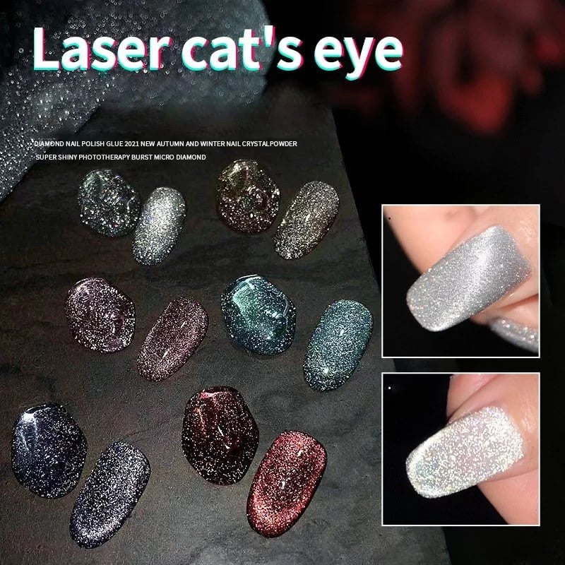 Laser Diamond Nail Polish Kit: Intense shine and glamorous sparkle 