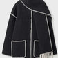 Elegant and versatile jacket with integrated scarf 